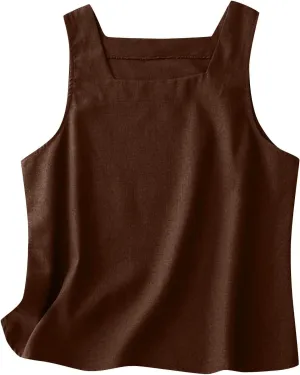 2025 Cotton Linen Tank Tops Sleeveless Square Neck Tees Shirts Women Elegant Solid Color Lightweight Comfy Blouses