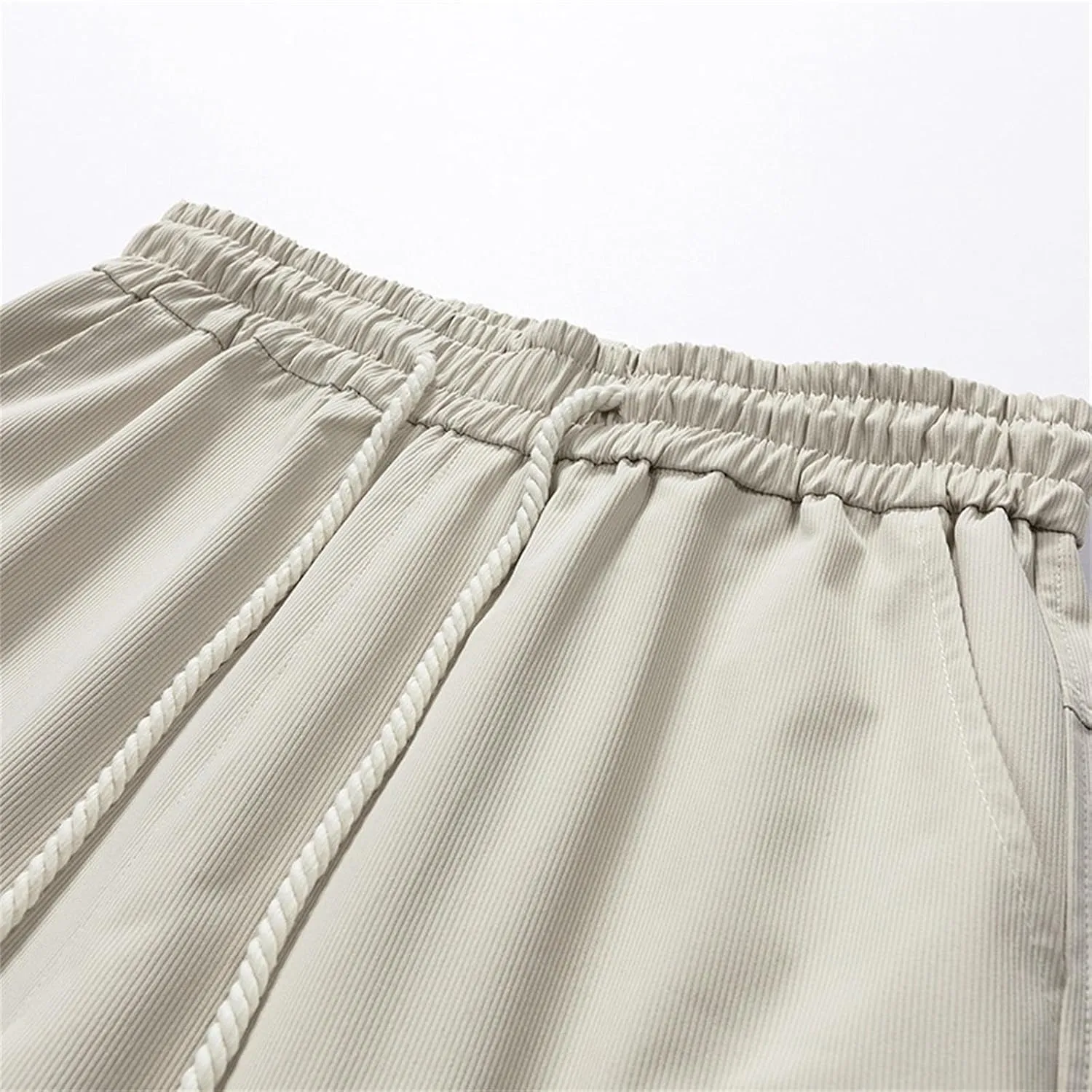 2025 Mens Wild Cargo Pants, Casual Combat Trousers Drawstring Elastic Waist Sweatpants Tactical Trouser Patchwork
