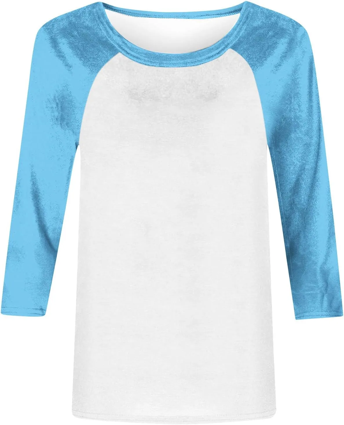 3/4 Length Sleeve Womens Baseball Jersey Tops Green and White Raglan Tshirt Three Quarter Sleeve Casual Style Tees