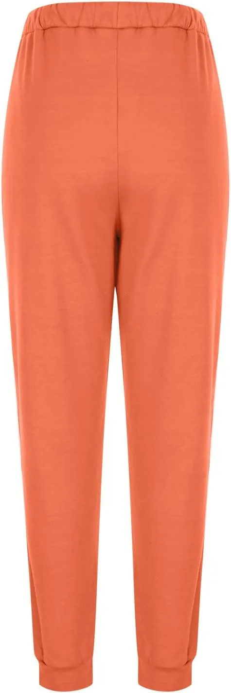 3Pack-Plus Size Sherpa Lined Sweatpants for Women Drawstring Elastic Waist Cinch Bottom Pants Winter Warm Joggers