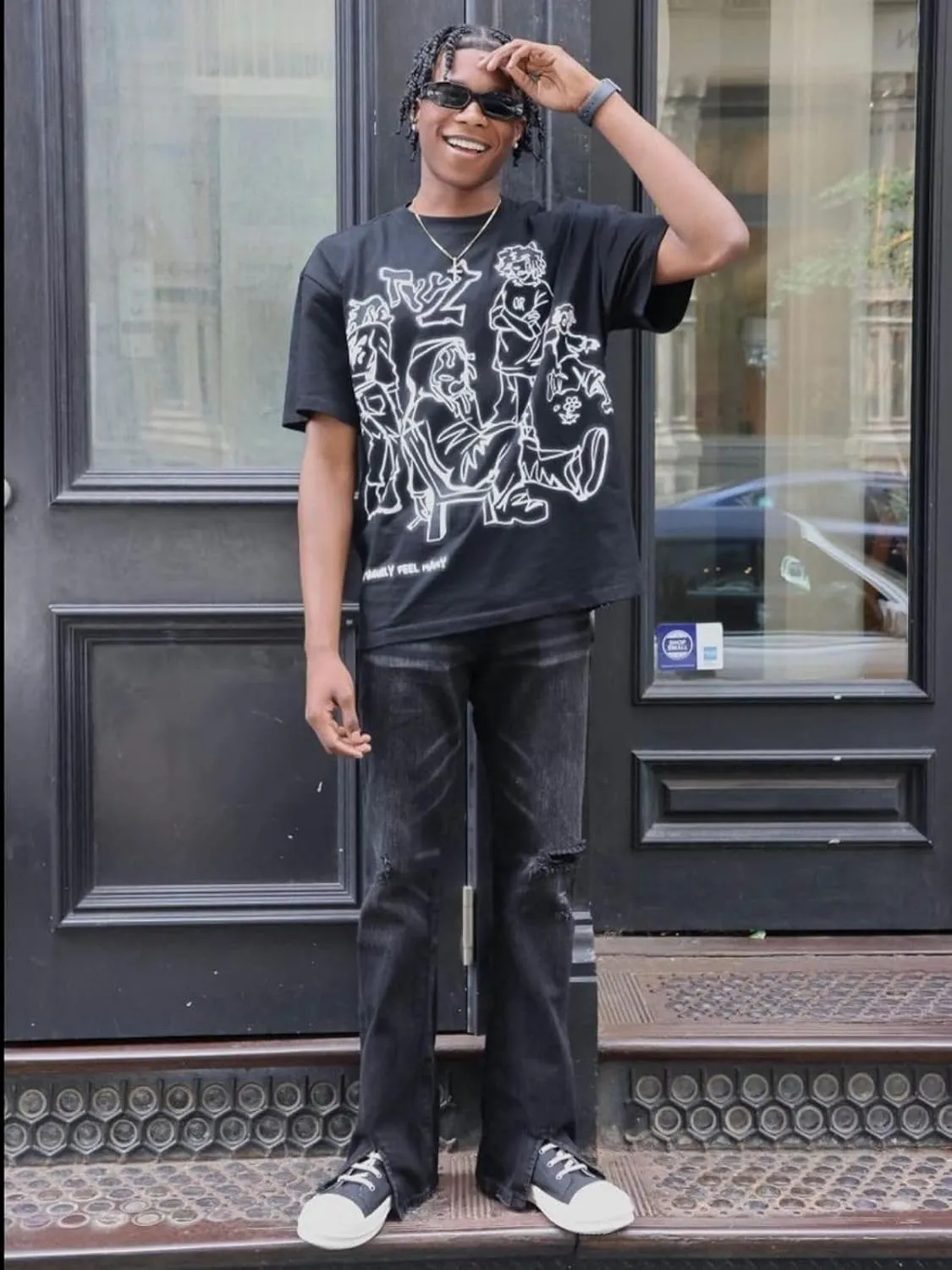 Aelfric Eden Graphic Tees Y2k Cartoon Printed Womens Oversized T Shirt Vintage Tees Men Unisex Aesthetic Streetwear Shirts
