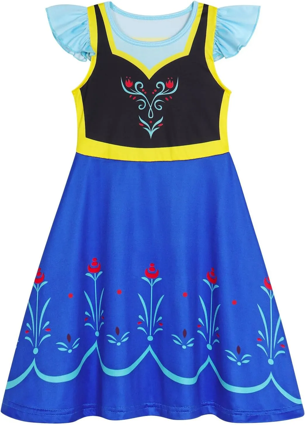 AmzBarley Girls Nightgowns Princess Pajamas for Toddler Kids Sleepwear Nightdress Little Girls Nightie Dress