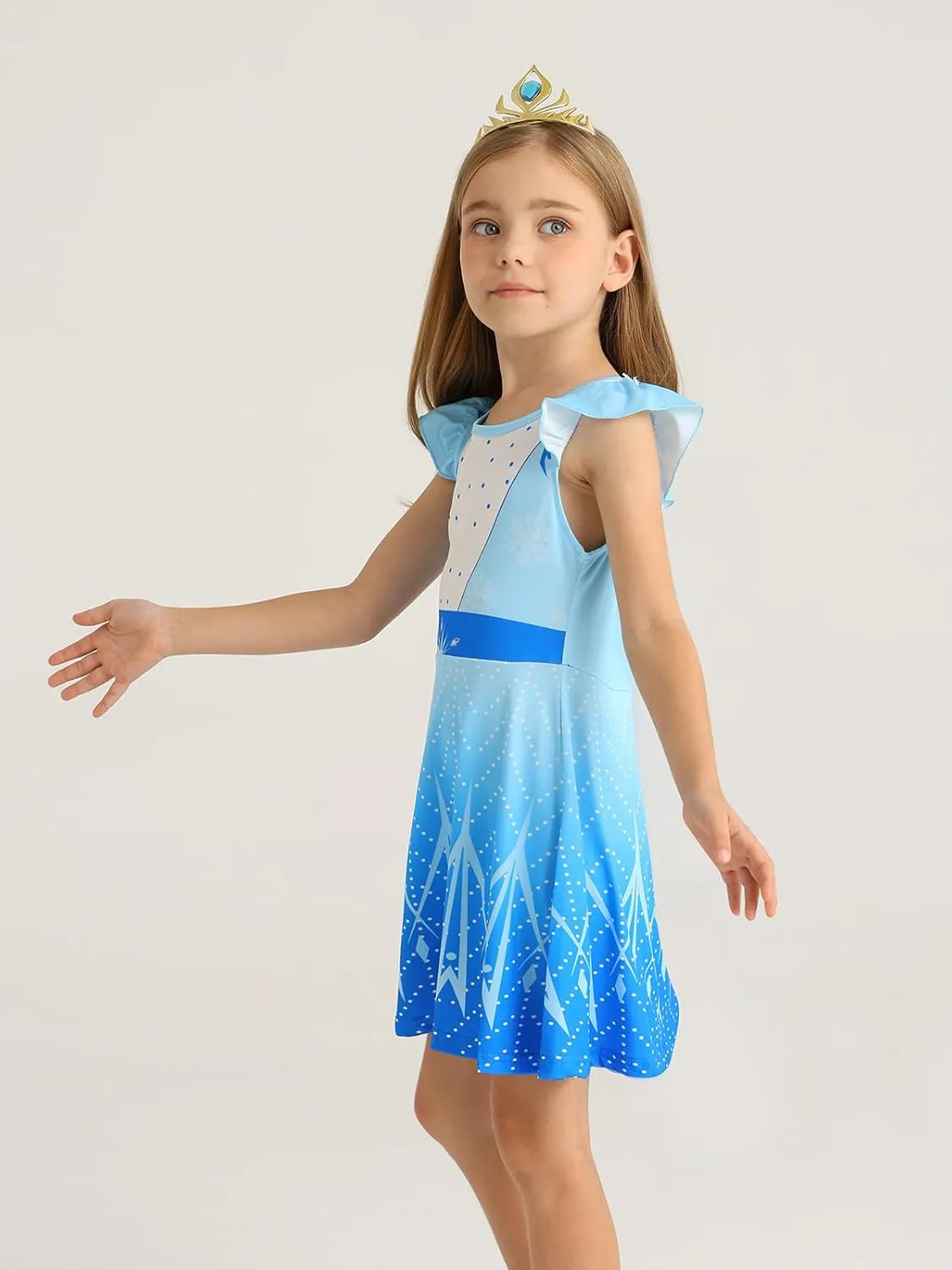 AmzBarley Girls Nightgowns Princess Pajamas for Toddler Kids Sleepwear Nightdress Little Girls Nightie Dress
