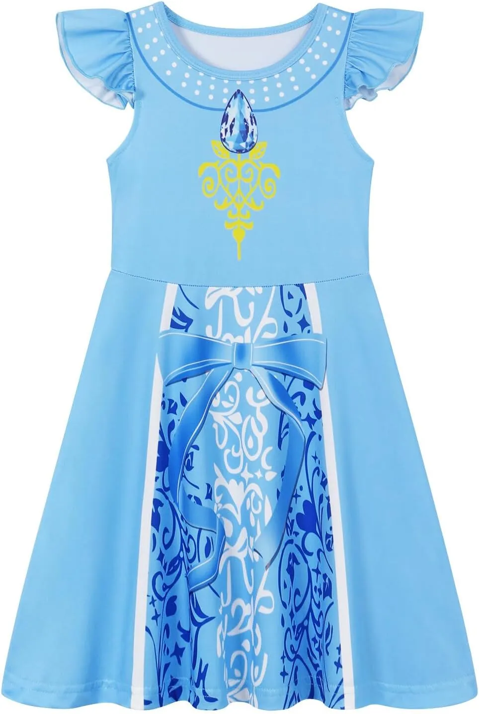 AmzBarley Girls Nightgowns Princess Pajamas for Toddler Kids Sleepwear Nightdress Little Girls Nightie Dress