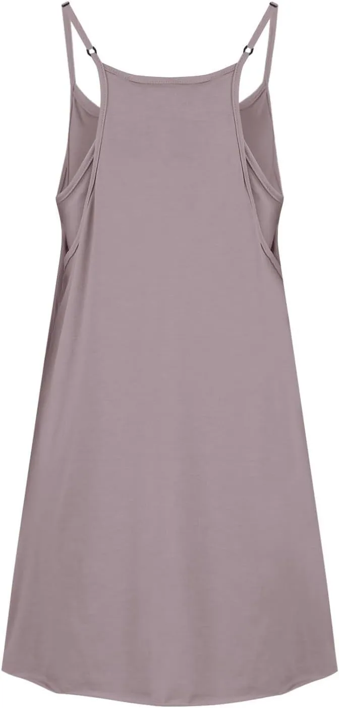 Athletic Dress for Women Casual Sleeveless Spaghetti Strap Sundress Workout Short Tennis Dress with Pockets
