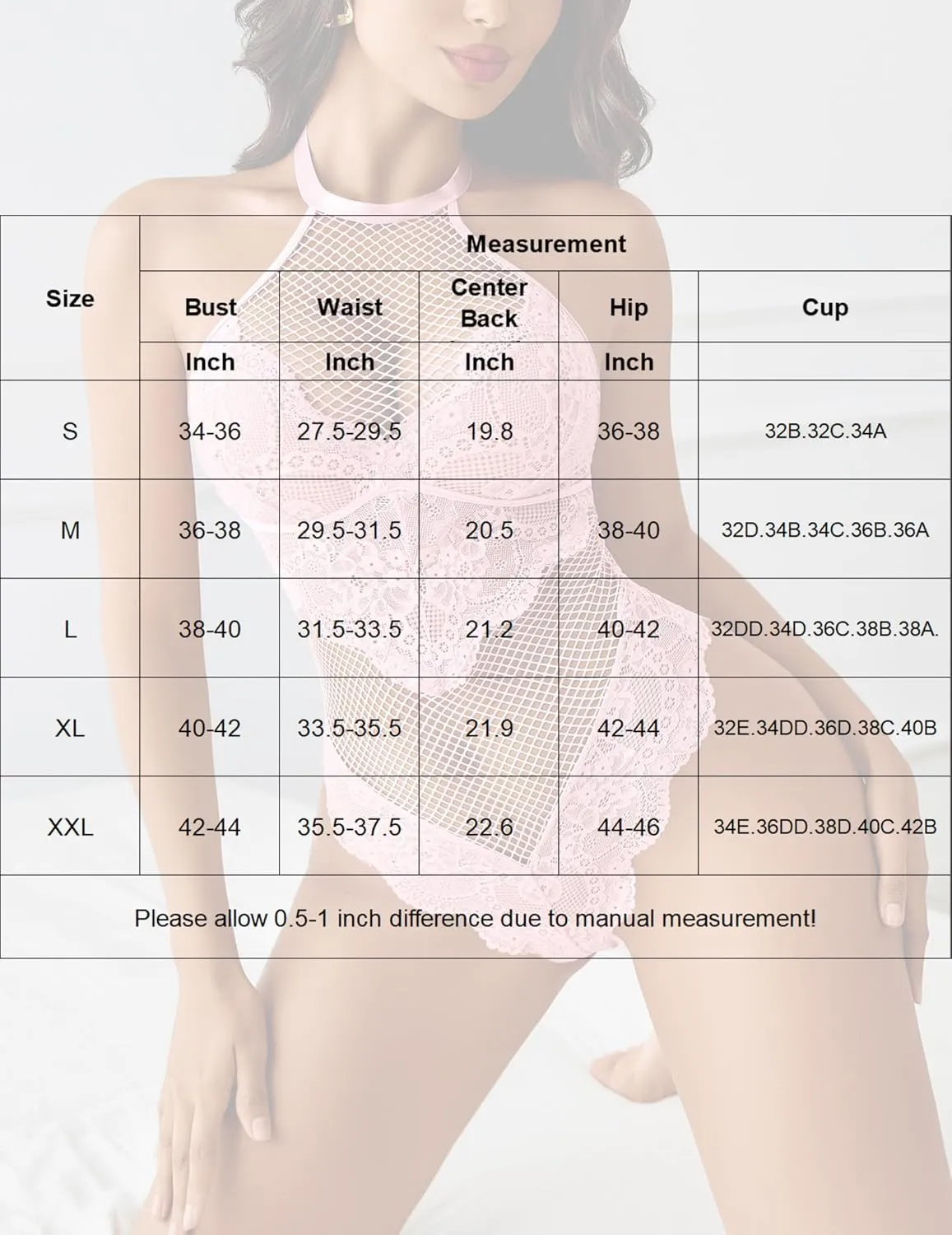 Avidlove Lace Lingerie for Women Mesh One Piece Babydoll Bodysuit Halter Teddy Underwear