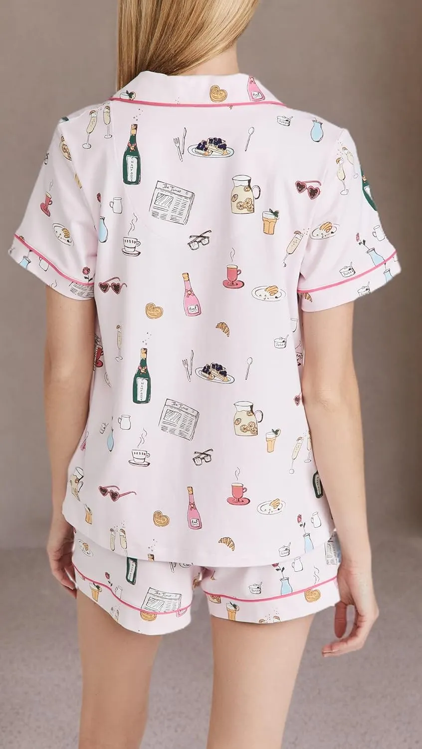 BedHead Pajamas Women's Let's Do Brunch Shorty PJ Set