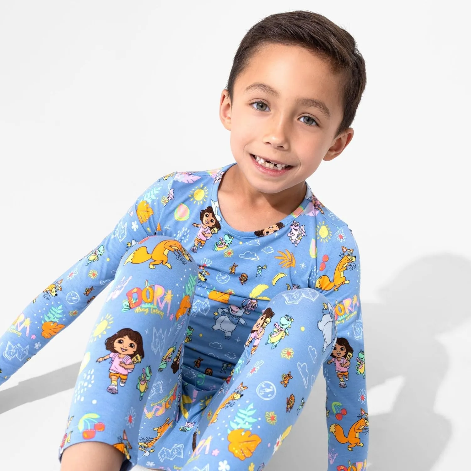 Bellabu Bear Dora Rayon from Bamboo Two-Piece Pajamas for Boys & Girls