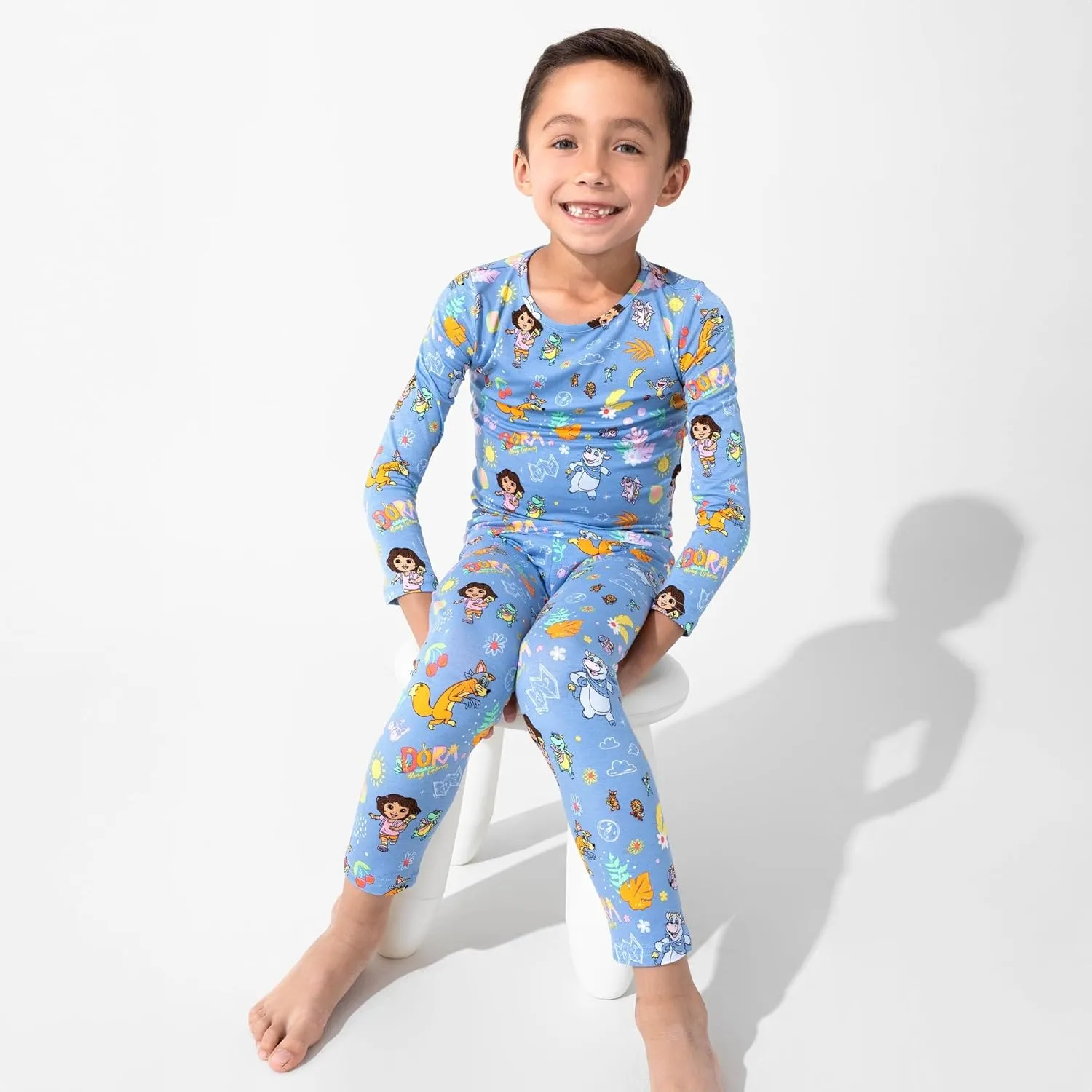 Bellabu Bear Dora Rayon from Bamboo Two-Piece Pajamas for Boys & Girls