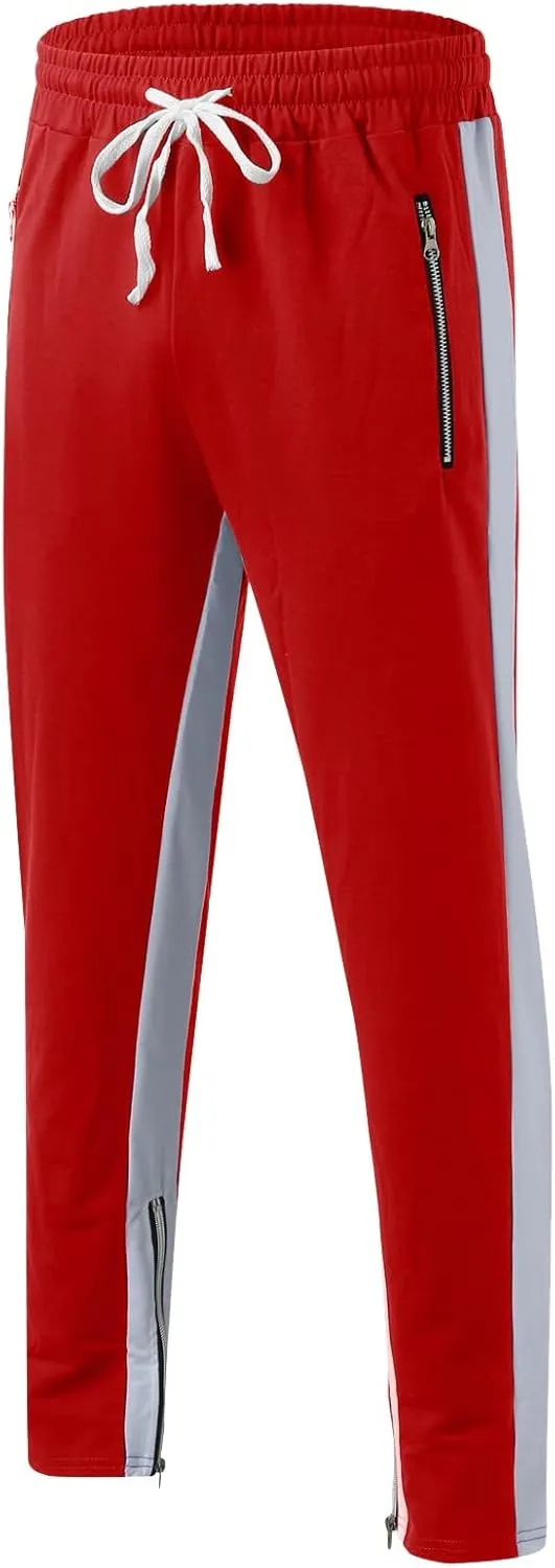 Big and Tall Sweatpants for Men Cargo Sweatpants Stretch Elastic Waist Baggy Workout Jogger Pants Drawstring Straight