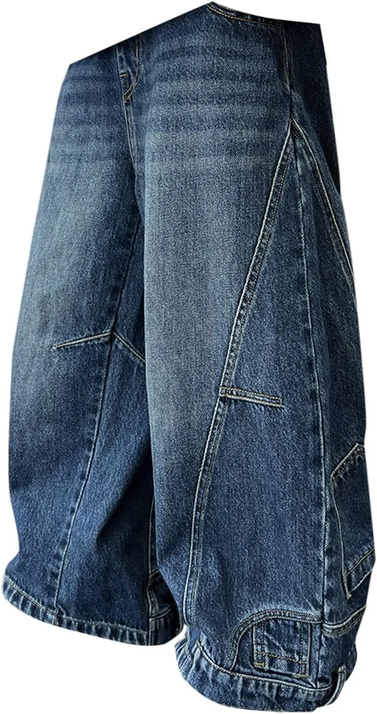 Boys Denim Baggy Jeans Cargo Tracksuit Kids Loose Fit Streetwear Vintage Jean Elastic Jogger Teens Pant Trendy Sweatpant