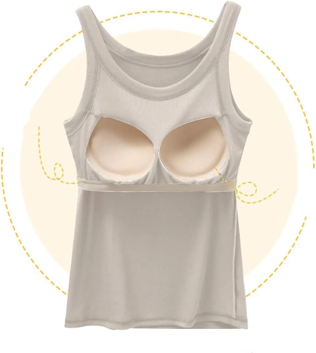 Built in Bra Tank Tops for Women Dress Casual Sleeveless Cotton Summer Tanks Workout Gym Athletic Yoga Shirts
