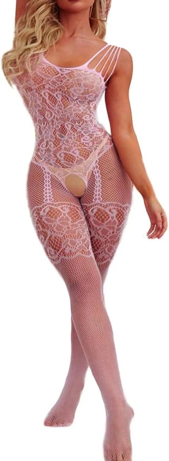 Buitifo Lingeire for Woman Sexy Bodysuit Bodystockings Fishnet Tights Rave Outfits