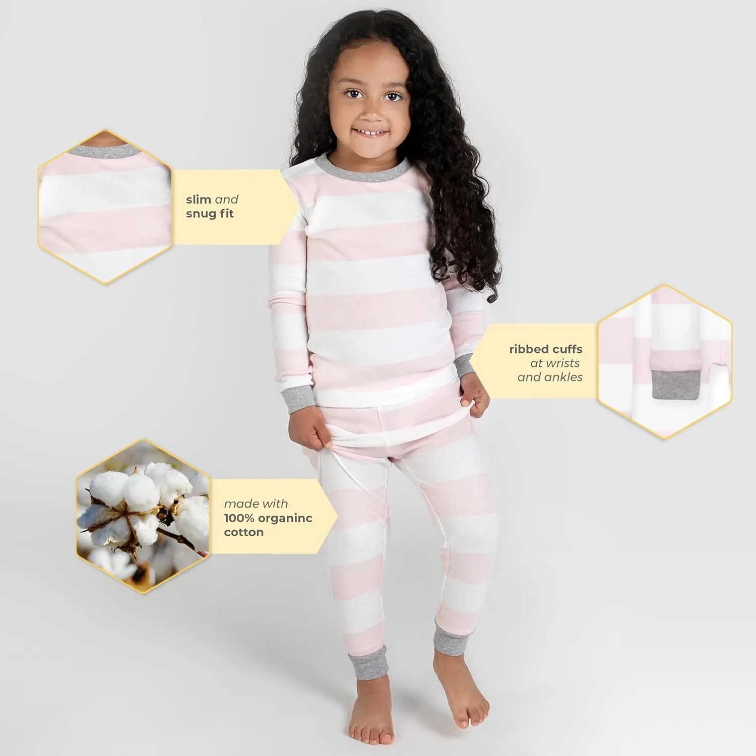 Burt's Bees Baby Baby Girls' Pajamas, Tee and Pant