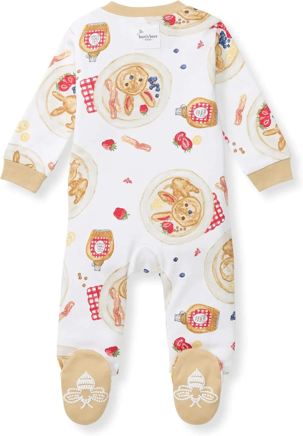 Burt's Bees Baby Boys' Sleep & Play PJs, 100% Organic Cotton One-Piece Zip Front Jumpsuit, Baby Boys Footie Pajamas & PJs