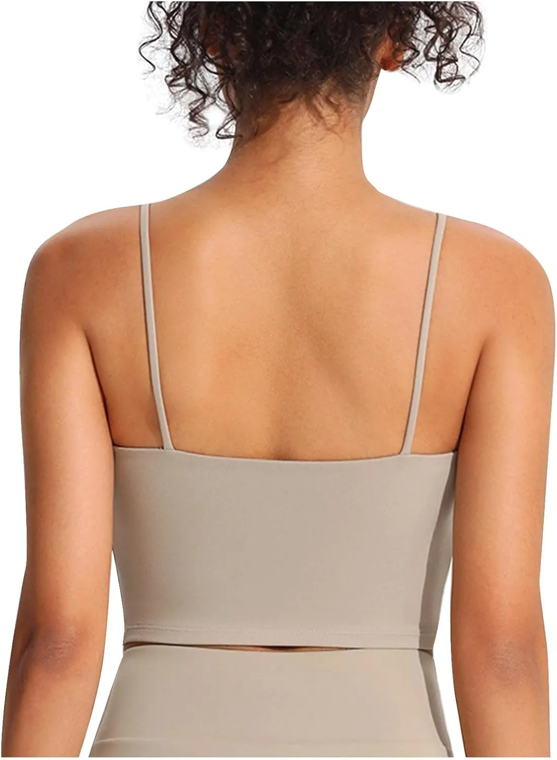 Camisole Top for Women with Bulit in Removable Bra Summer Spaghetti Strap Tanks Womens Workout Yoga Basic Cami Vest