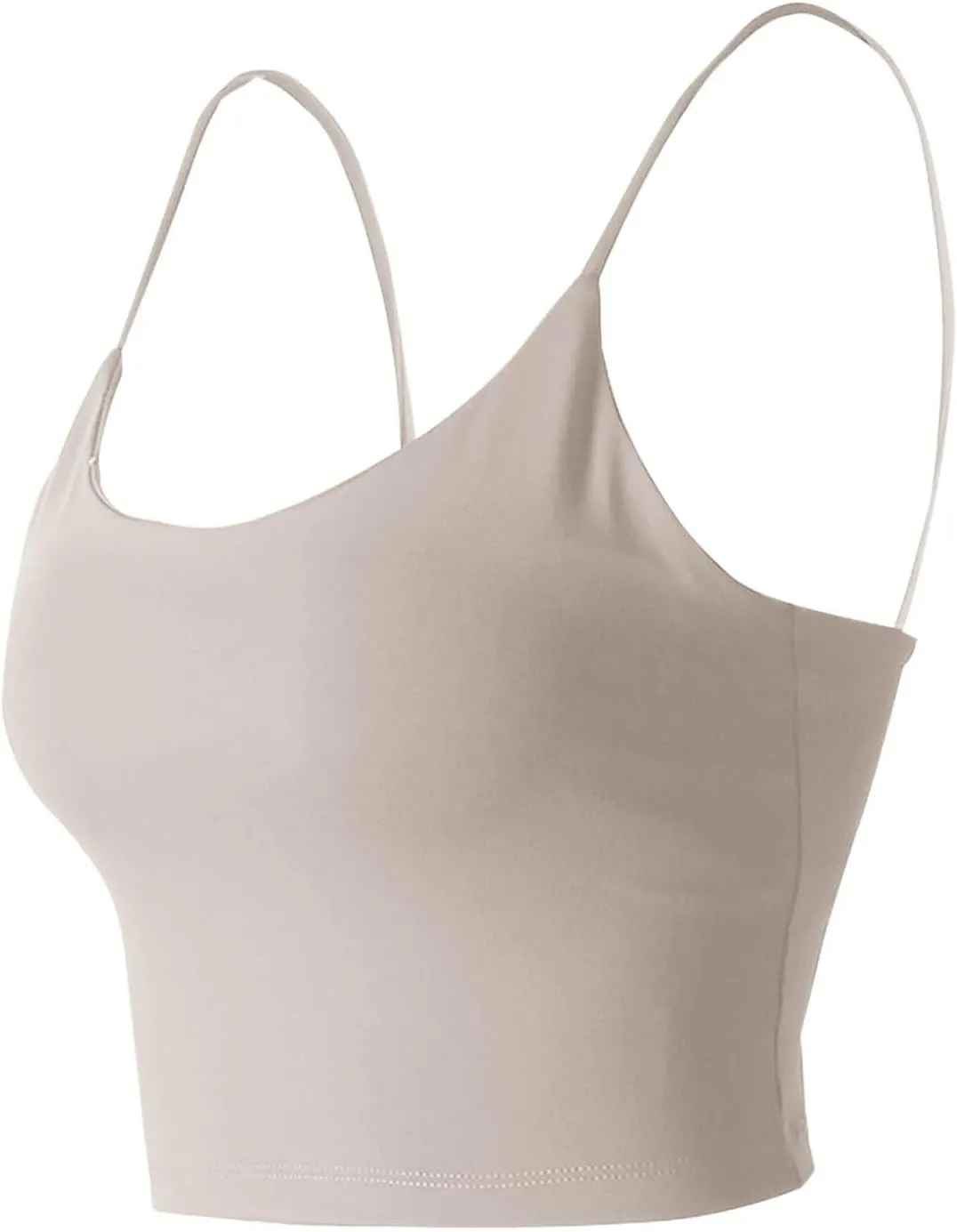 Camisole Top for Women with Bulit in Removable Bra Summer Spaghetti Strap Tanks Womens Workout Yoga Basic Cami Vest