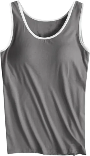 Camisole Tops for Women Built in Bra Casual Loose Sleeveless Tops Athletic Yoga Padded Sport Bra Seamless Underwear