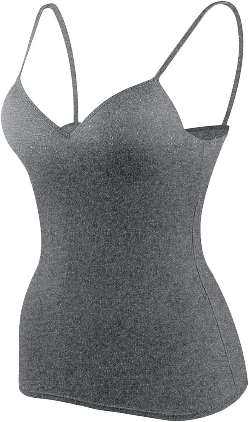 Camisole Tops for Women Wtih Shelf Bra Adjustable Strap Workout Yoga Shirt Summer Tank Top Layer Padded Bra