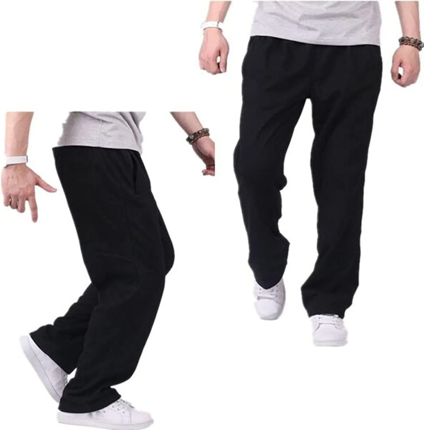 Cargo Pants for Men Big and Tall, Pant Stretch Elastic Waist Jogger Sweatpants for Men Sweat Pants with Pockets Slim