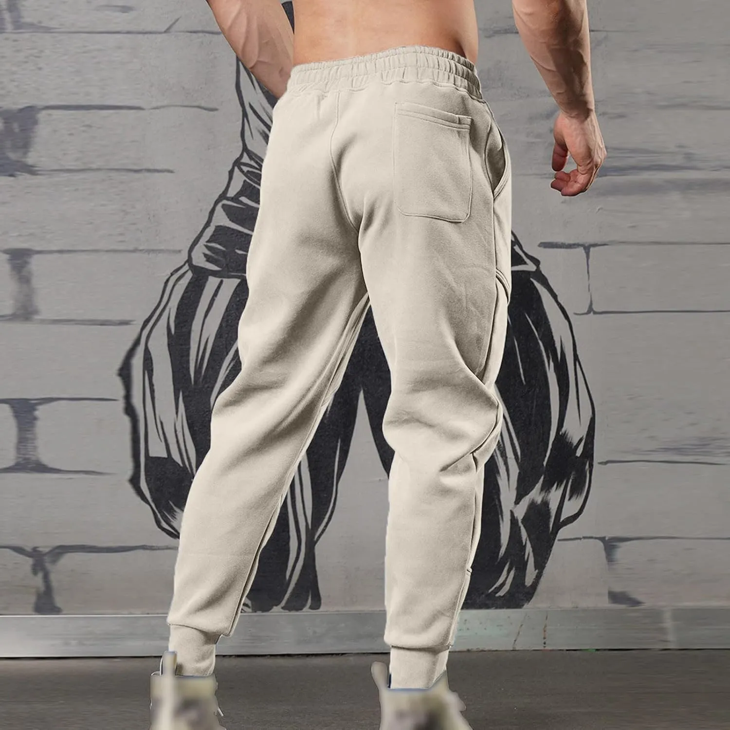 Cargo Pants for Men Big and Tall Pockets Men Sweatpants Men's Basic Active Fleece Jogger Pants Regular and Big & Tall
