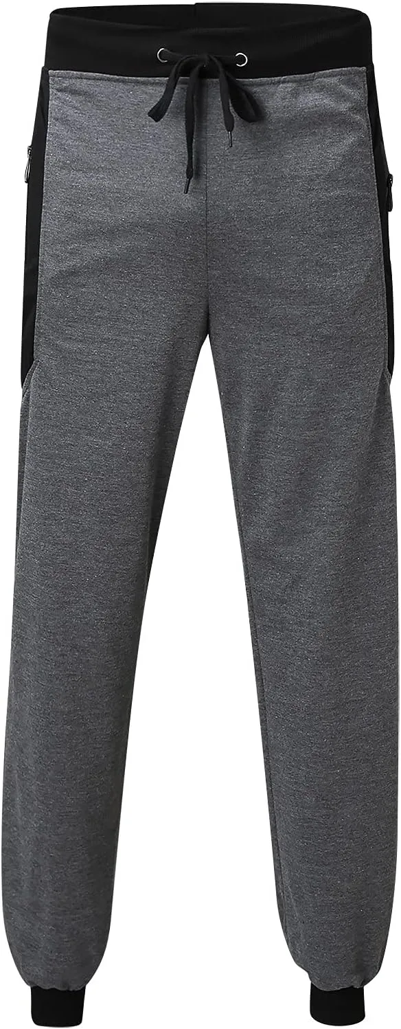 Cargo Pants for Men Joggers Hip Hop Tapered Gym Running Workout Pants Letter Print Fleece Casual Joggers with Pockets