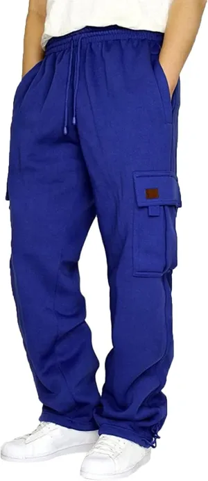 Cargo Pants for Men Relaxed Fit Pockets Men's Graphic Sweatpants Athletic Gym Running Workout Pants Drawstring Jogger