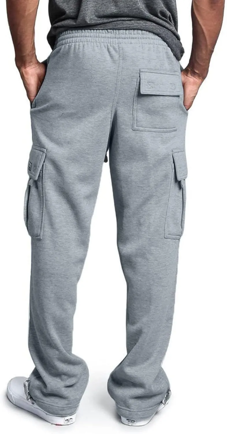 Cargo Pants for Men Relaxed Fit Pockets Men's Graphic Sweatpants Athletic Gym Running Workout Pants Drawstring Jogger