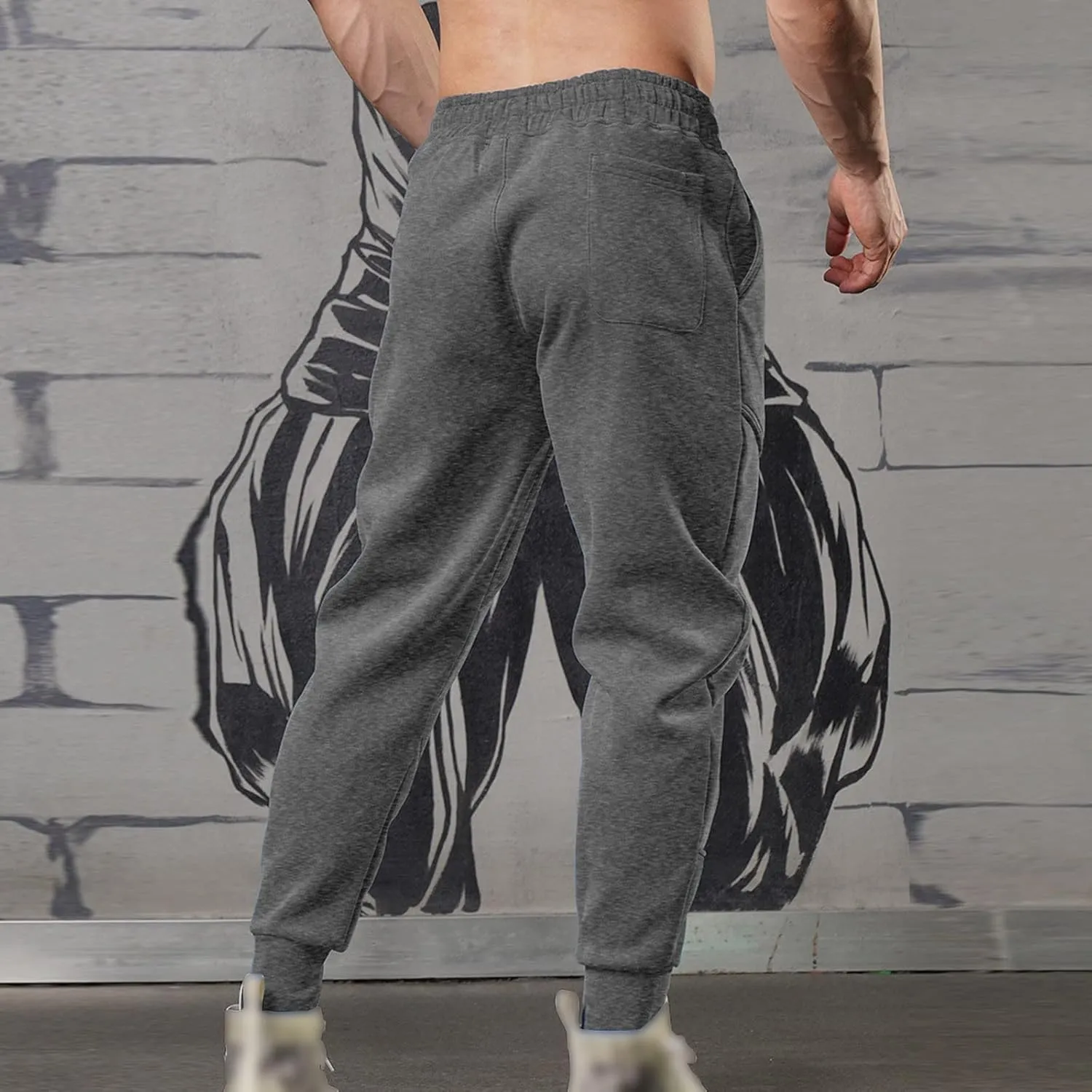Cargo Sweatpants for Men Big and Tall Cargo Pants for Men Twill Joggers Mens Cargo Pants Relaxed Fit Casual Trousers