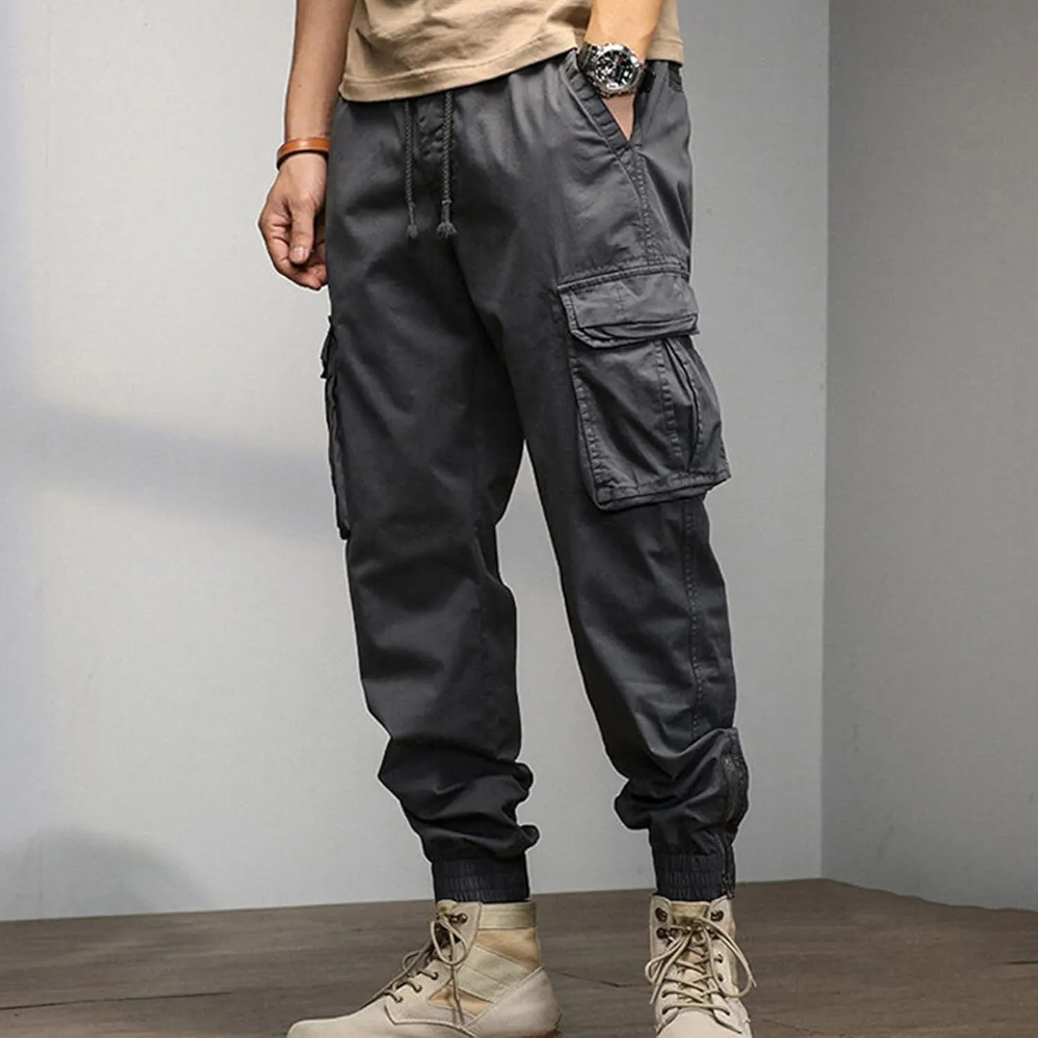 Cargo Sweatpants for Men Sweatpants Heavyweight Fleece Active Gym Workout Sweat Pants Men's Sweatpants with Pockets,