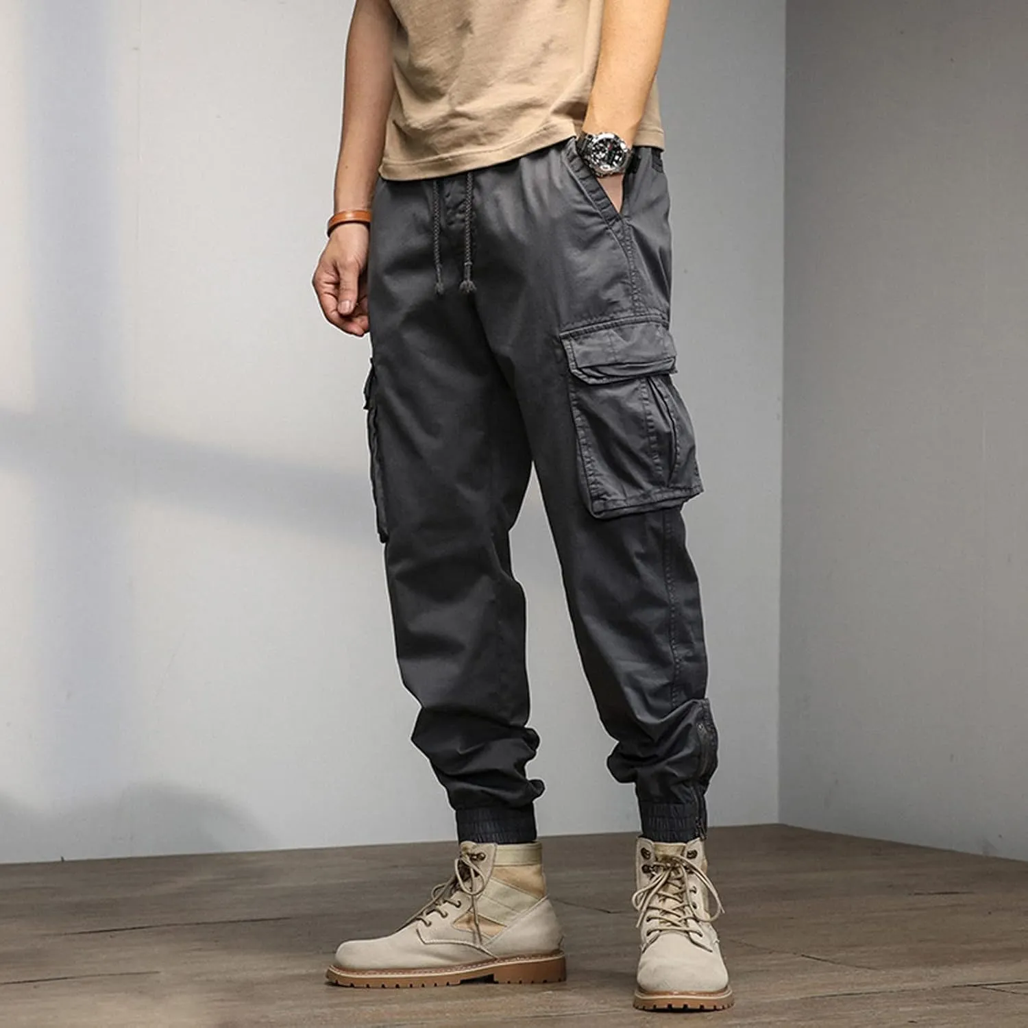 Cargo Sweatpants for Men Sweatpants Heavyweight Fleece Active Gym Workout Sweat Pants Men's Sweatpants with Pockets,
