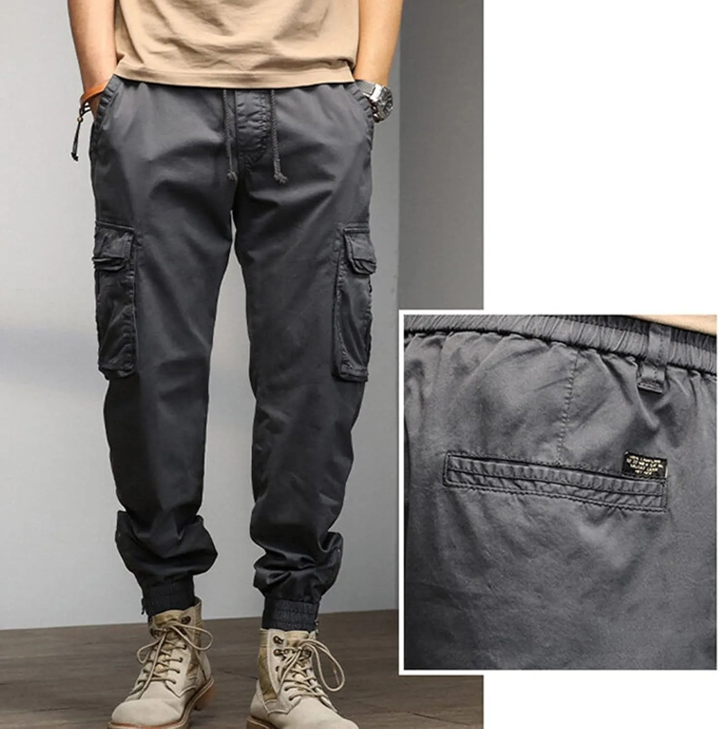 Cargo Sweatpants for Men Sweatpants Heavyweight Fleece Active Gym Workout Sweat Pants Men's Sweatpants with Pockets,