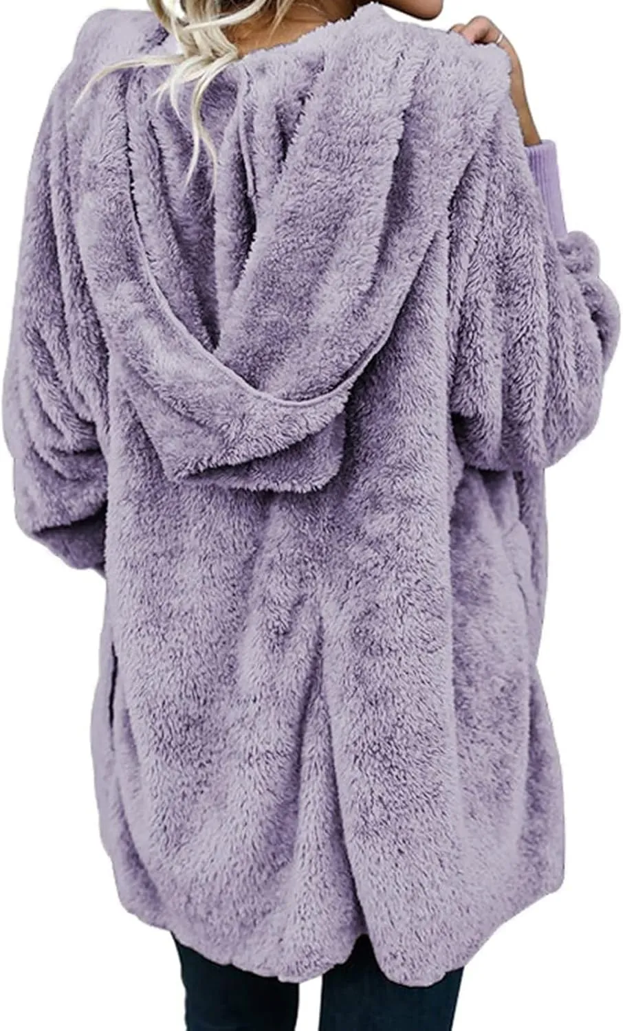 Ceboyel Womens Fleece Winter Coat Sherpa Hooded Jackets Fluffy Hoodie Trendy Warm Loungewear Clothes 2023