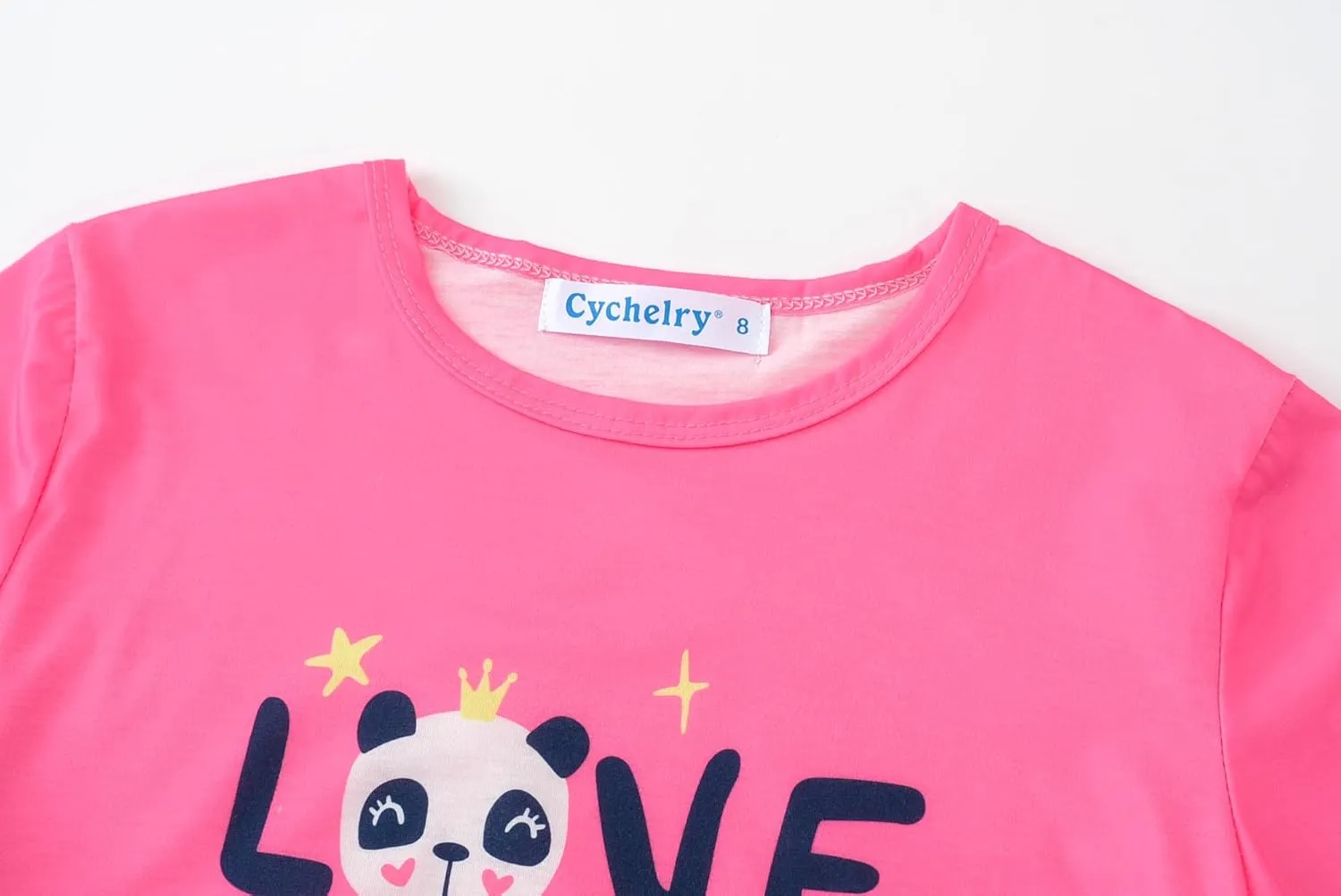 CYCHELRY Cute Cartoon Pajamas for Big Girls Soft Long Sleeve Winter Nighty PJS 2PCS Sleepwear Set Size 6-16