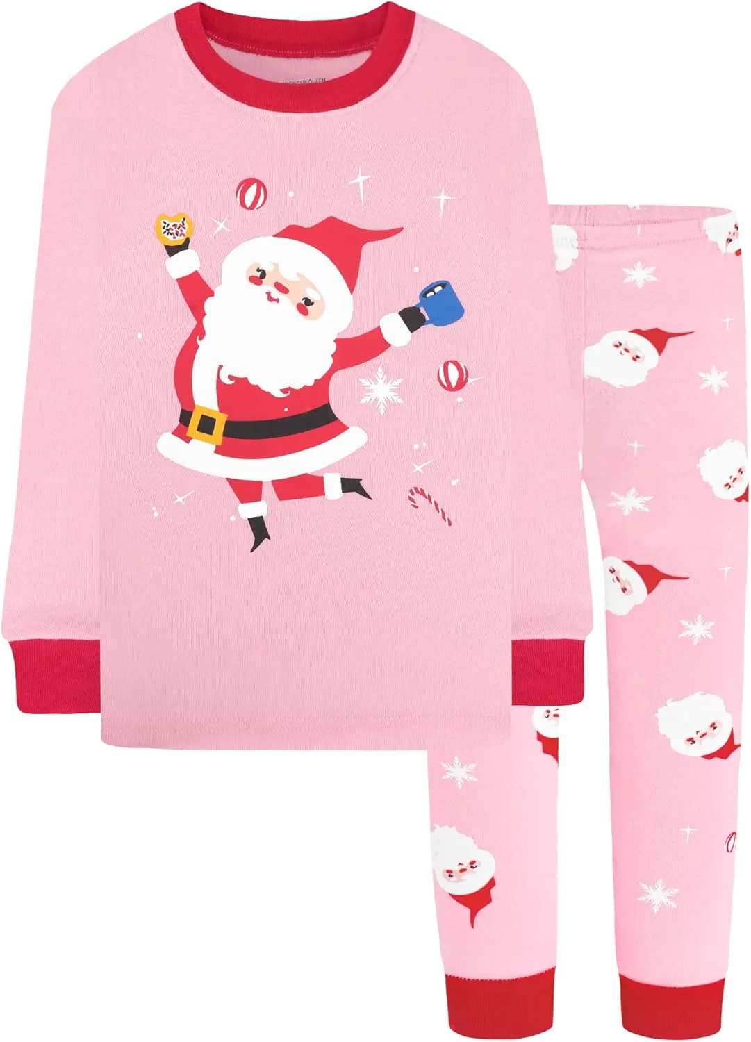 DAUGHTER QUEEN 18 Months-12 Years Boys & Girls Christmas Pajamas 100% Cotton Sleepwear