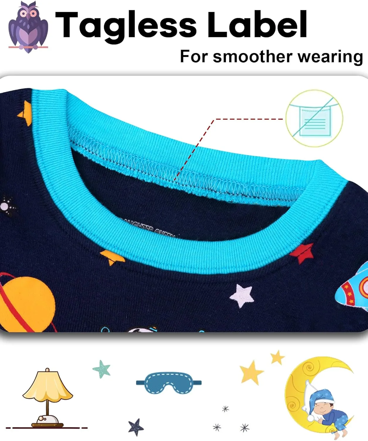 DAUGHTER QUEEN Boys 100% Cotton Long Sleeve Pajamas Size 18Months-12Years