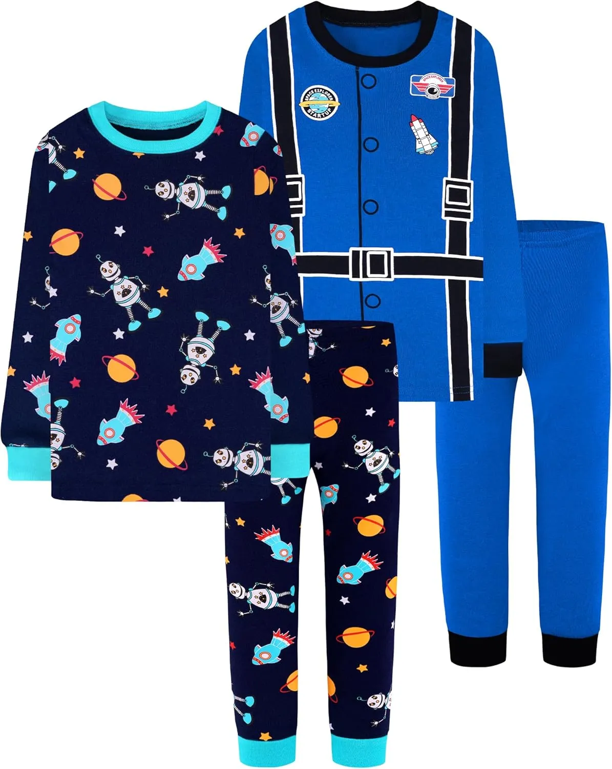 DAUGHTER QUEEN Boys 100% Cotton Long Sleeve Pajamas Size 18Months-12Years