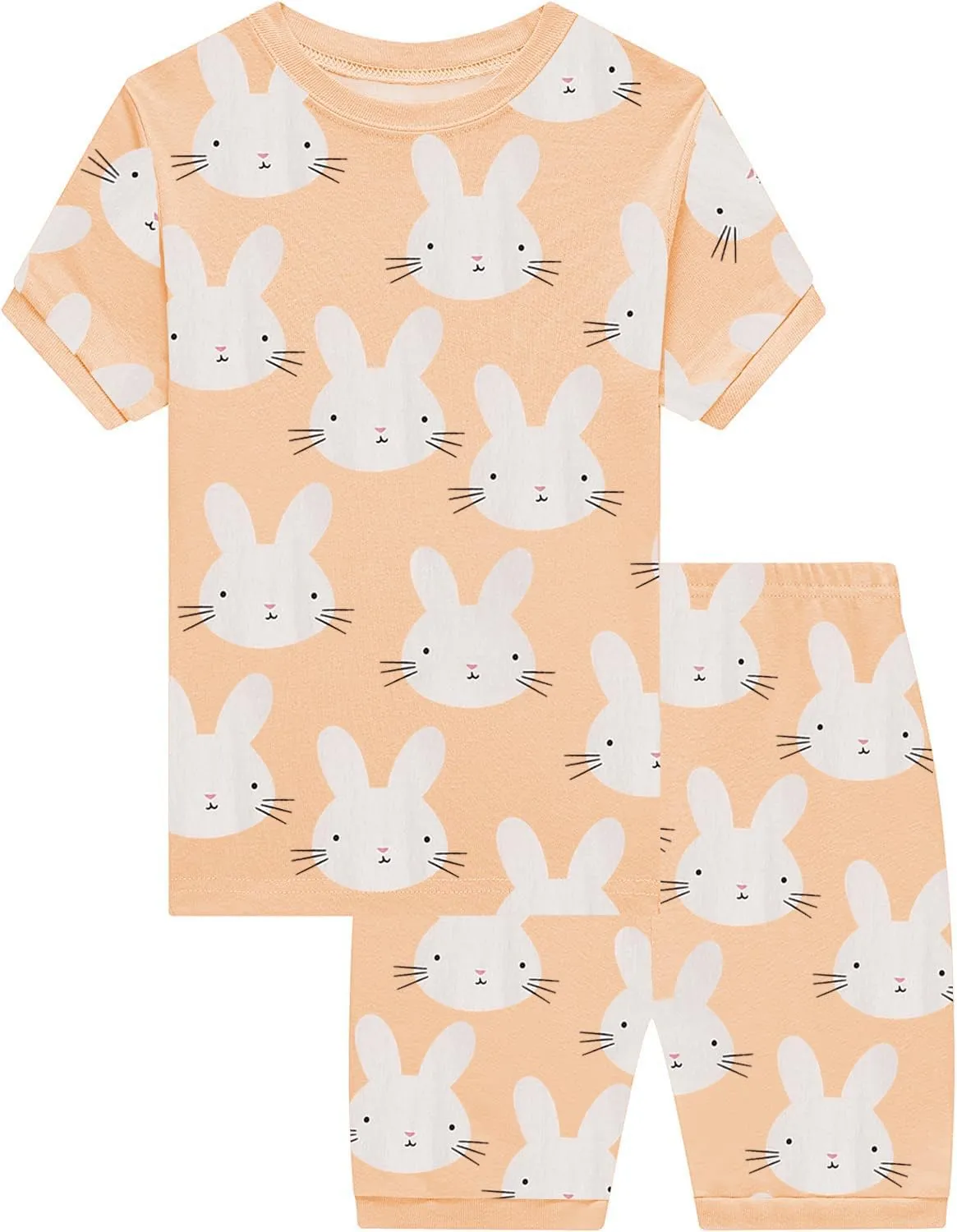 DDSOL Toddler Girls Pajamas Summer Short Sets Baby Pjs Cotton Jammies Kids Sleepwear 1-7 Years