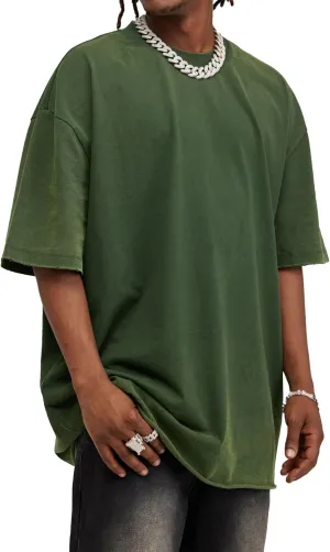 Dnzzs Mens Oversized T Shirts Acid Wash Vintage Tees Unisex Short Sleeve Streetwear Tee Gradient Color Cotton Tee Shirts