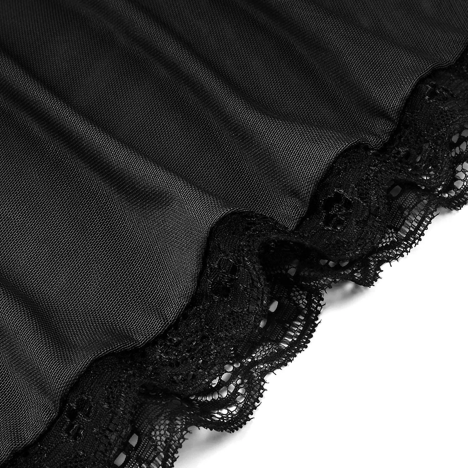 Donnalla Women Plus Size Lingerie - Sexy Split Cup Lace Babydoll Sleepwear Chemise Set 2XL,3XL,4XL