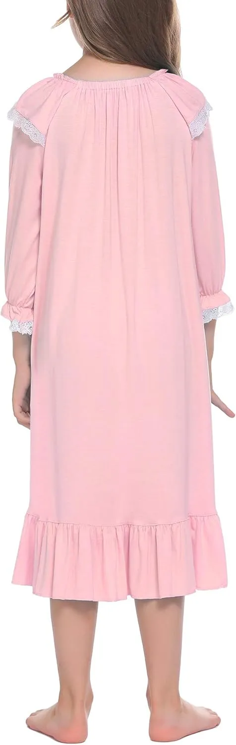 Ekouaer Girl's Soft Princess Nightgowns Sleep Shirt