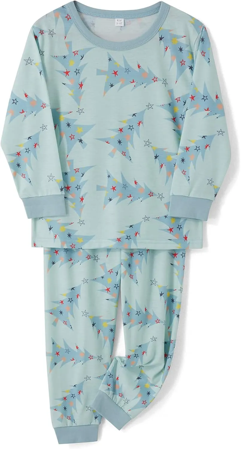 Family Pajamas Set Matching Xmas Christmas tree Pjs Nightwear for Pet Baby Kid Dad Mom