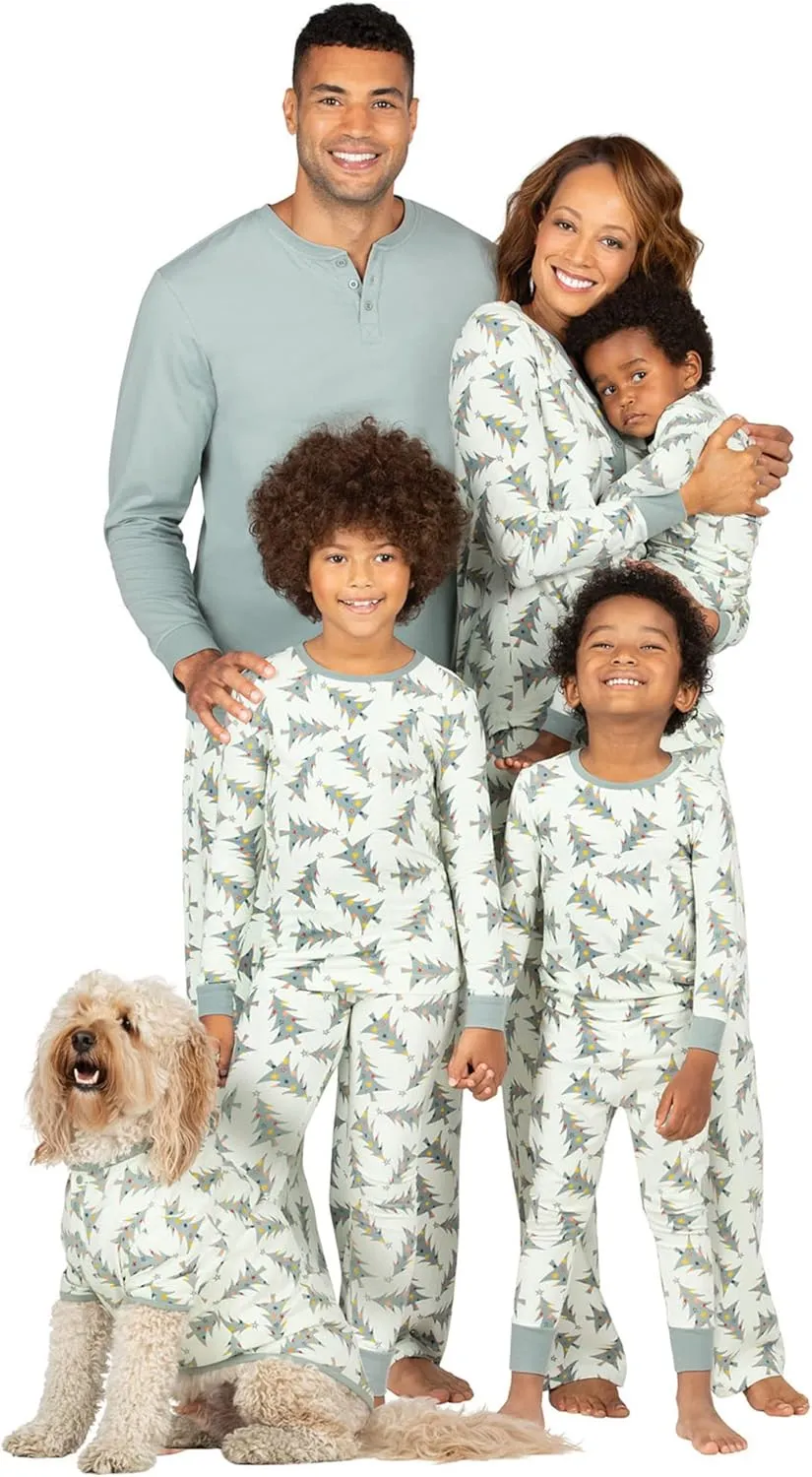 Family Pajamas Set Matching Xmas Christmas tree Pjs Nightwear for Pet Baby Kid Dad Mom