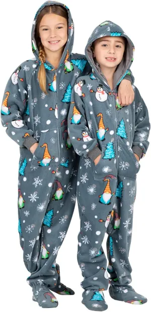 Footed Pajamas - Winter Wonderland Infant Hoodie Fleece One Piece