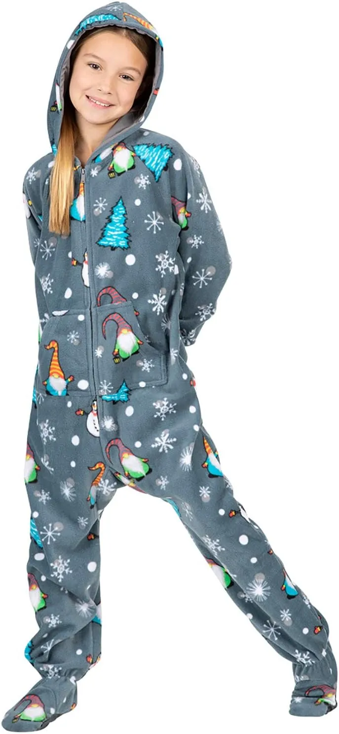 Footed Pajamas - Winter Wonderland Infant Hoodie Fleece One Piece