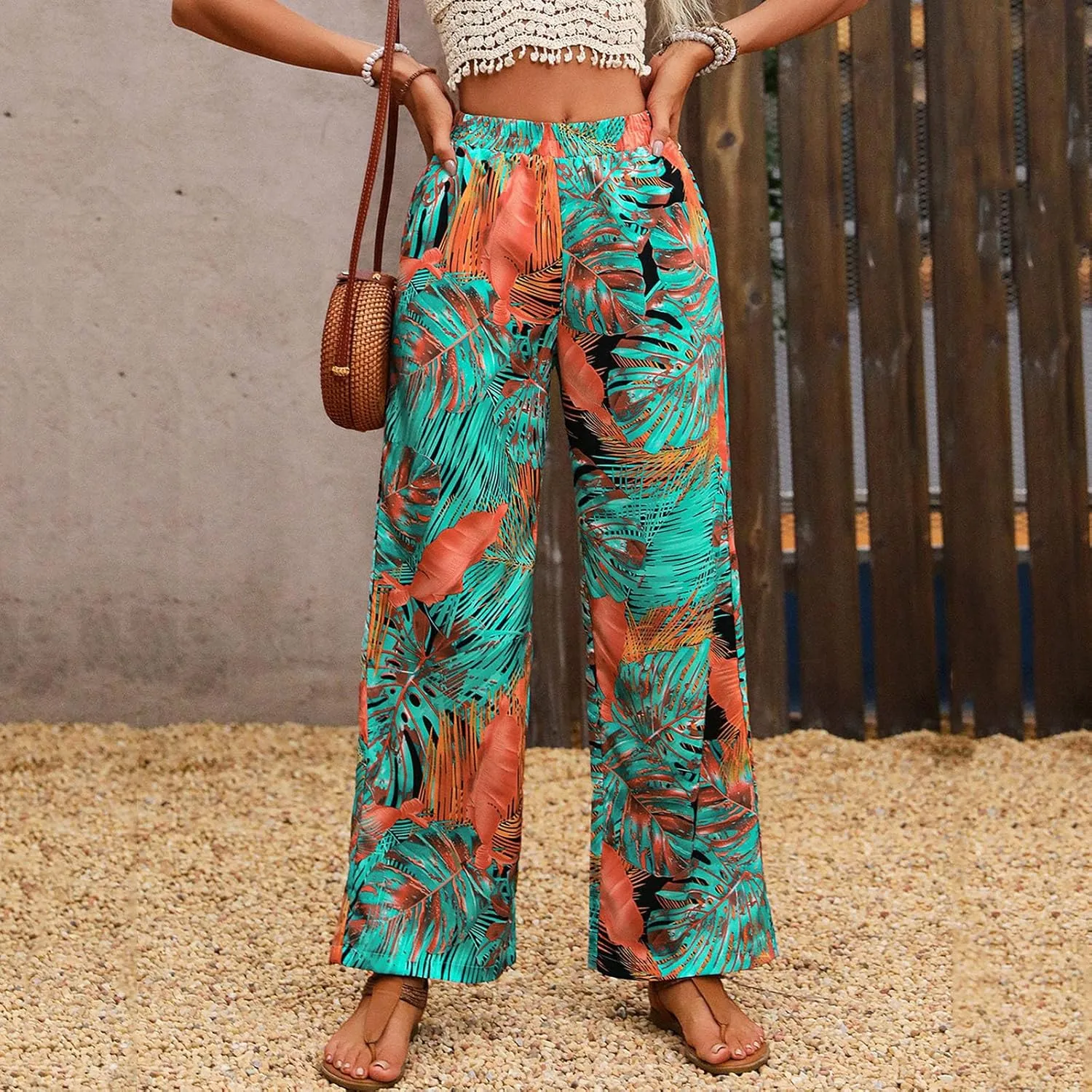 for Women Fall Summer Loose Fit High Cut Flare Wide Leg Straight Leg Long Bootcut Leg Pants Women 2025 Trendy