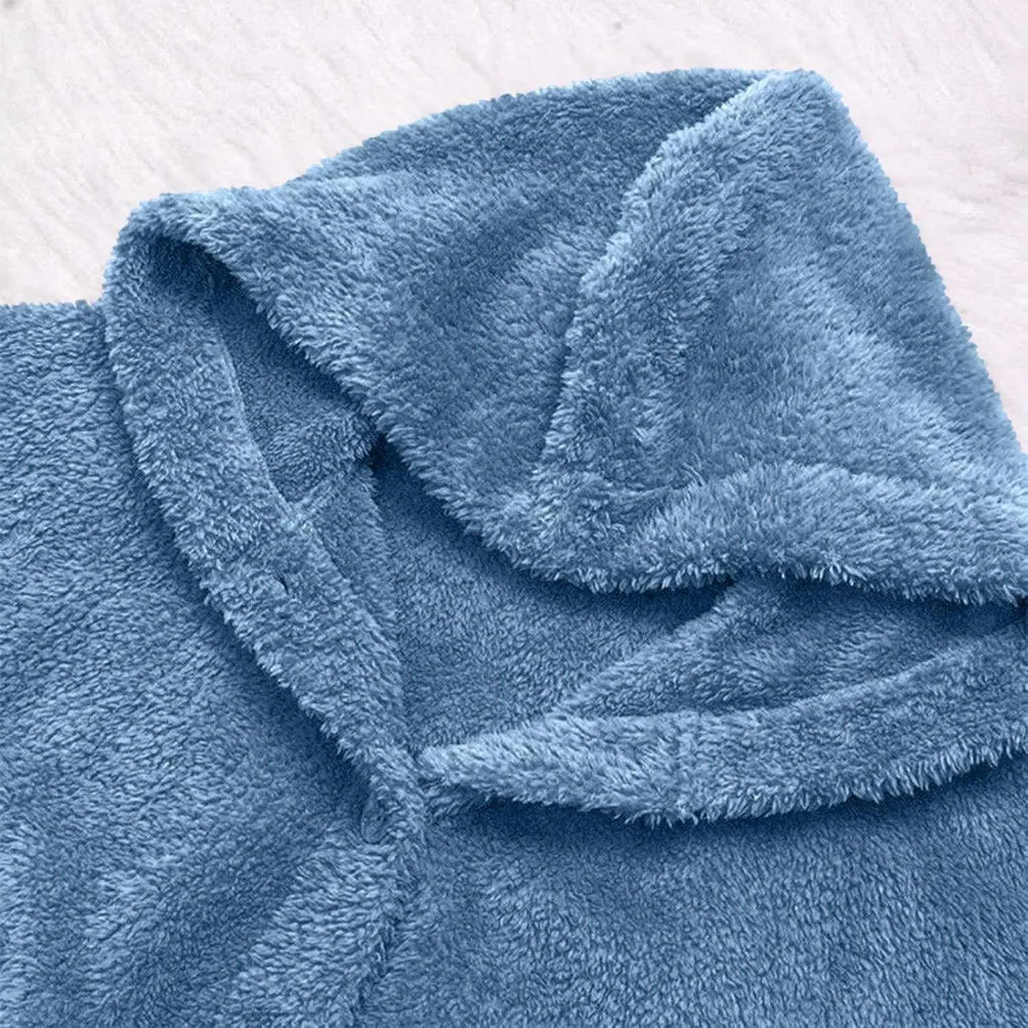 Fuzzy Fleece Hooded Button Down Jacket For Women Oversized Warm Winter Sherpa Cardigan Coat Loungewear