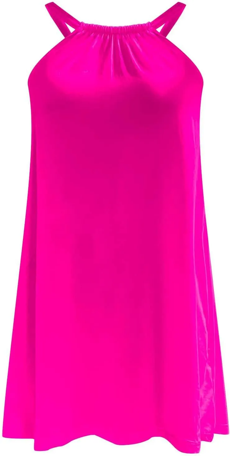 FZYLQY Summer Dresses for Women 2024 Casual Sleeveless Tank Dress Trendy Loose Fit Flowy Cute Swing Dress Cover Up Sundress