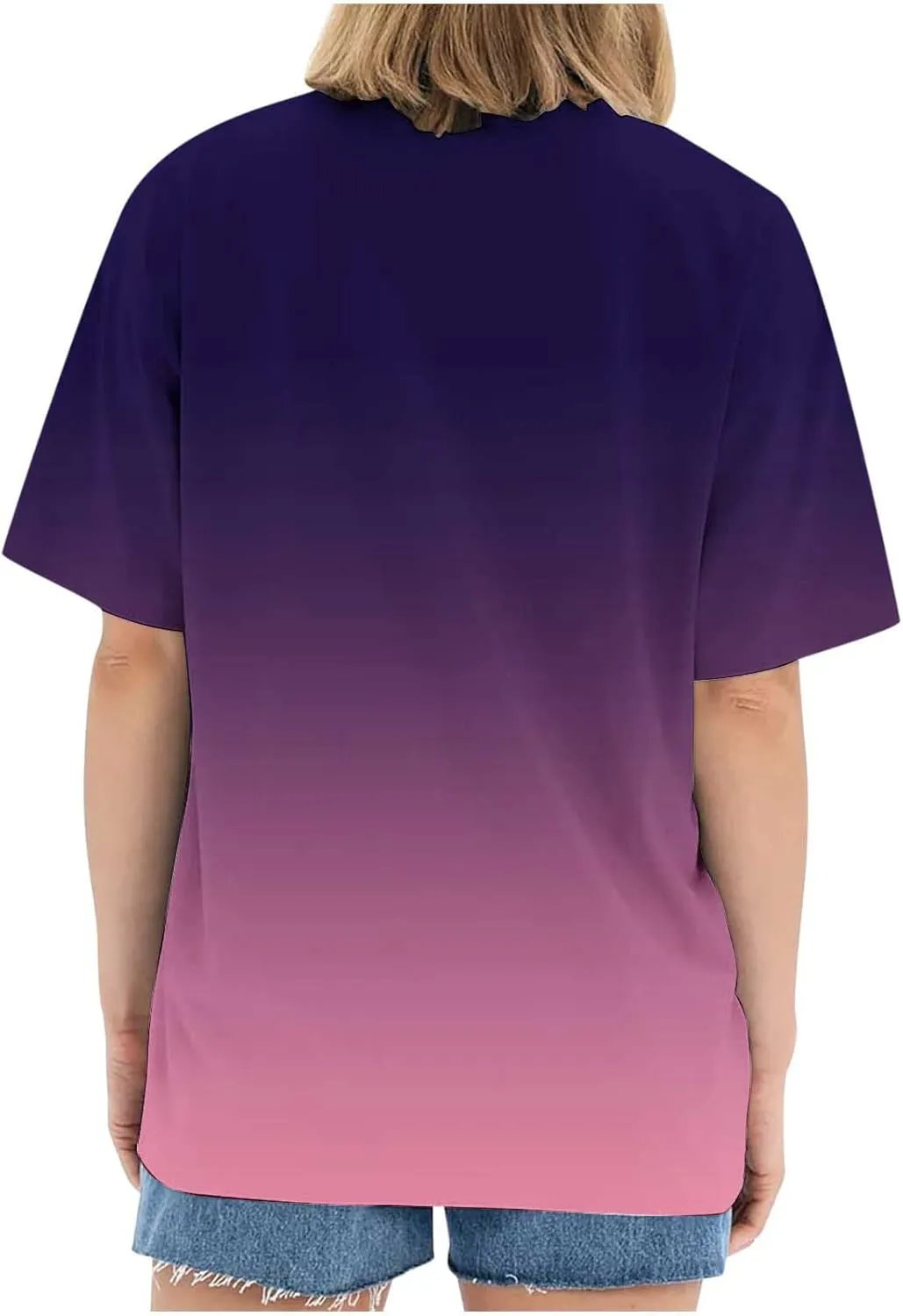 Generic 2024 Womens Oversized T Shirts Loose Fit Short Sleeve Crewneck Tees Blouse Summer Casual Plus Size Workout Tunic Tops