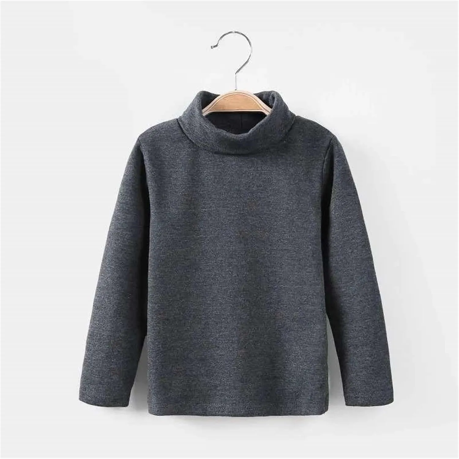 Girls Boys Long Sleeve Crewneck T-Shirt Tee Toddler Turtleneck Cotton Basic Warm Tops Shirts 28 Years